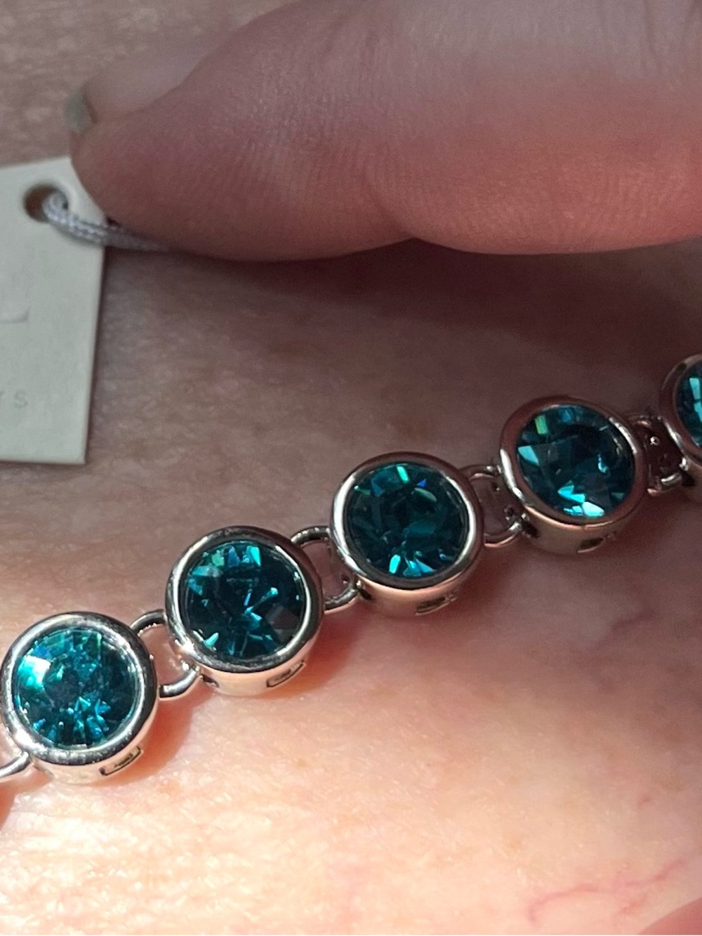 Touchstone Swarovski Crystal  Ice Bracelet with Blue Crystal Accents